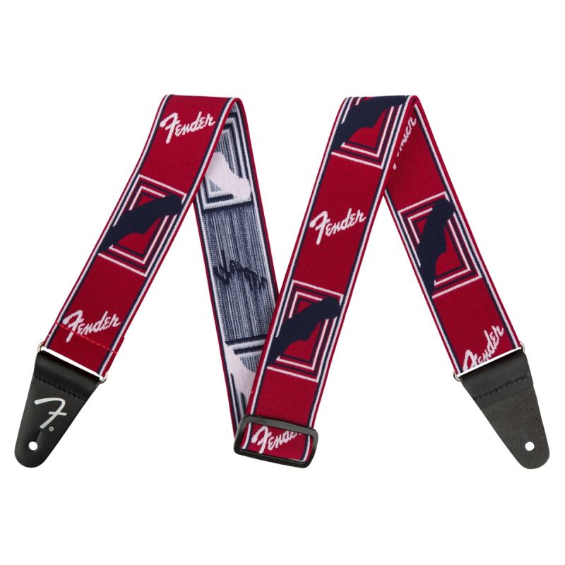Гитарный ремень FENDER STRAP 2" WEIGHLESS MONOGRAMMED RED/WHITE/BLUE